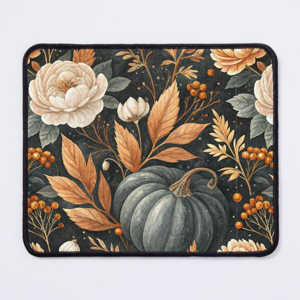 Item preview, Dark Autumn Pumpkin & Floral Pattern | Vintage Cottagecore Botanical designed and sold by NinthLantern.