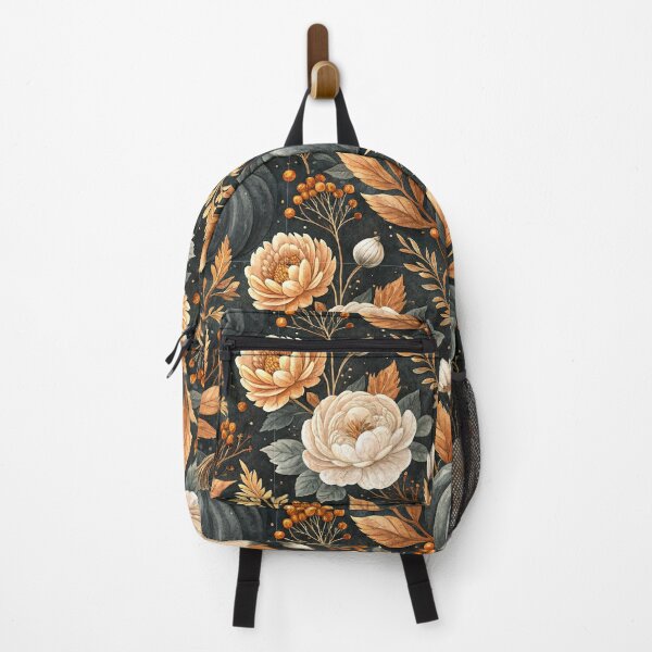 Item preview, Dark Autumn Pumpkin & Floral Pattern | Vintage Cottagecore Botanical designed and sold by NinthLantern.