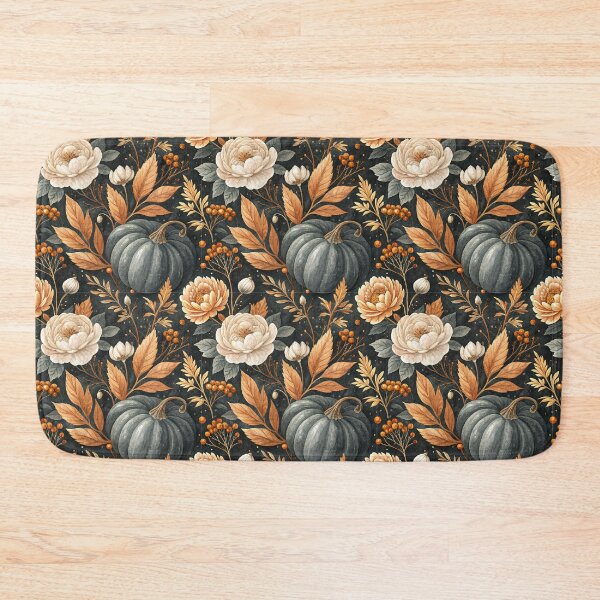 Item preview, Dark Autumn Pumpkin & Floral Pattern | Vintage Cottagecore Botanical designed and sold by NinthLantern.