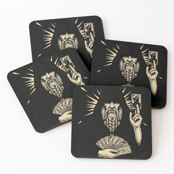 Item preview, Hooded Fortune Teller Tarot Cards Print designed and sold by The Mellonaire.