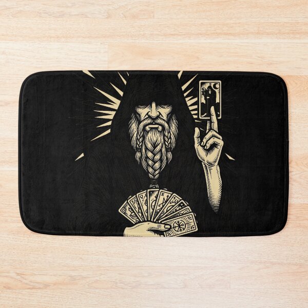 Item preview, Hooded Fortune Teller Tarot Cards Print designed and sold by The Mellonaire.