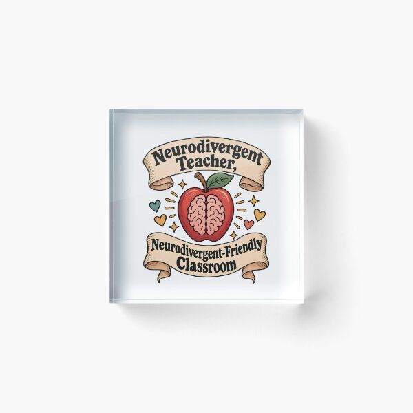 Item preview, Neurodivergent Teacher, Neurodivergent Friendly Classroom - Apple Brain Teacher designed and sold by Neurospicy Trolls.