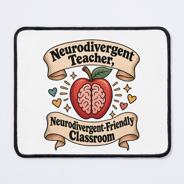 Item preview, Neurodivergent Teacher, Neurodivergent Friendly Classroom - Apple Brain Teacher designed and sold by Neurospicy Trolls.