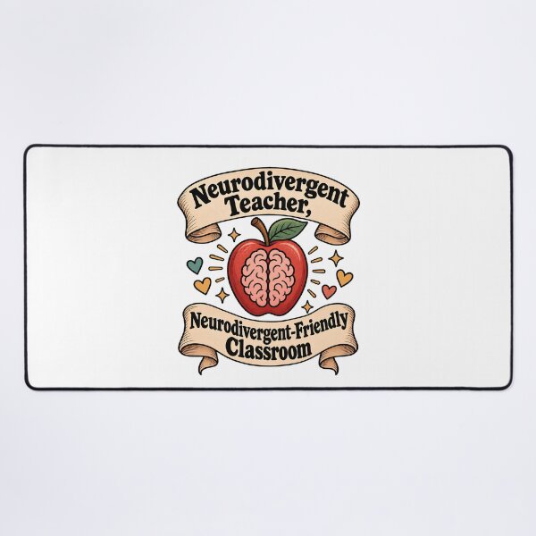Item preview, Neurodivergent Teacher, Neurodivergent Friendly Classroom - Apple Brain Teacher designed and sold by Neurospicy Trolls.