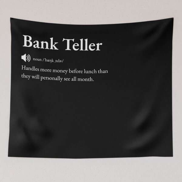 Item preview, Bank Teller Funny Definition: Gift for Coworker, Friend or Special Someone | Cash Counter's Banking Banter designed and sold by BrooklynRhodes.