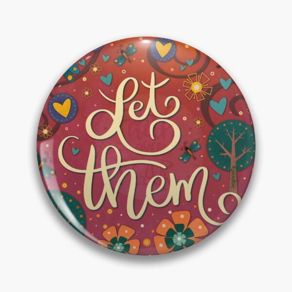 Item preview, Let Them – Bold Pink and Teal Inspirational Sticker designed and sold by Inspirivity.