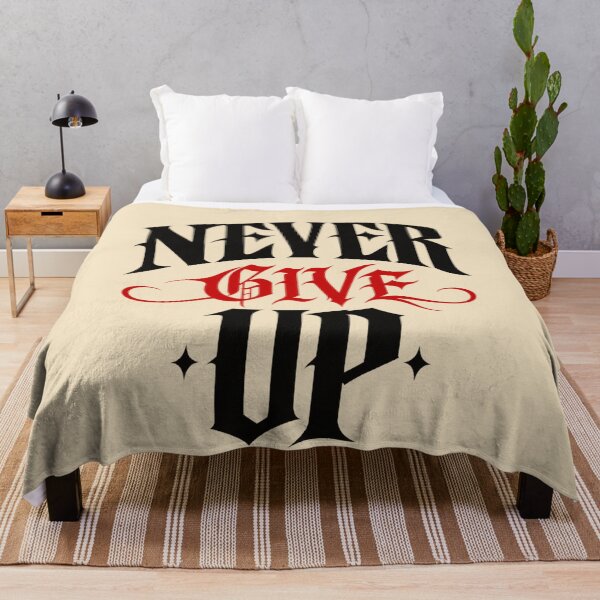 Item preview, Never Give Up – Gothic Motivational Streetwear designed and sold by Legacy Apparel Co..