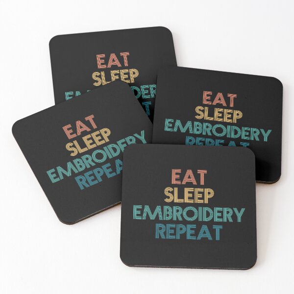 Item preview, Eat Sleep Embroidery Repeat - Gift For Embroidery Fans designed and sold by kindxinn.