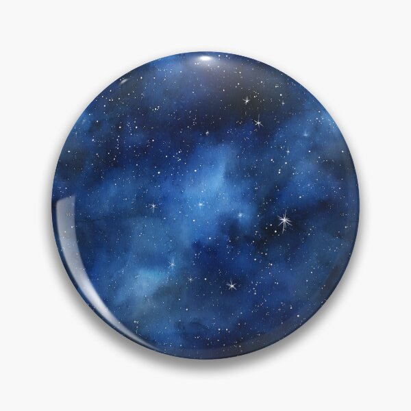 Item preview, Watercolor Night Sky Pattern Navy Blue Starry Galaxy designed and sold by Nine Lives Studio.