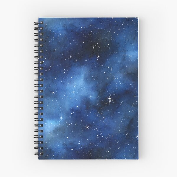 Item preview, Watercolor Night Sky Pattern Navy Blue Starry Galaxy designed and sold by Nine Lives Studio.
