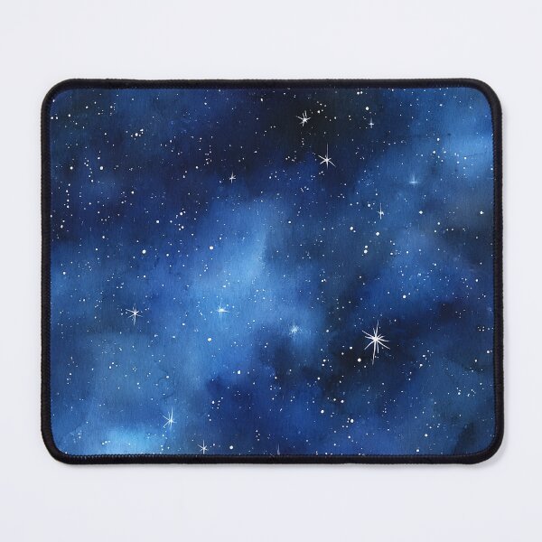 Item preview, Watercolor Night Sky Pattern Navy Blue Starry Galaxy designed and sold by Nine Lives Studio.