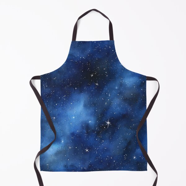 Item preview, Watercolor Night Sky Pattern Navy Blue Starry Galaxy designed and sold by Nine Lives Studio.