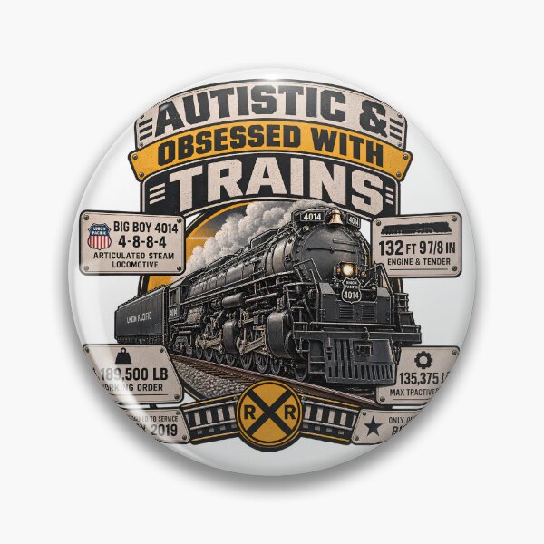 Item preview, Autistic And Obsessed With Trains - Big Boy 4014 Train Lover Autism  designed and sold by Neurospicy Trolls.