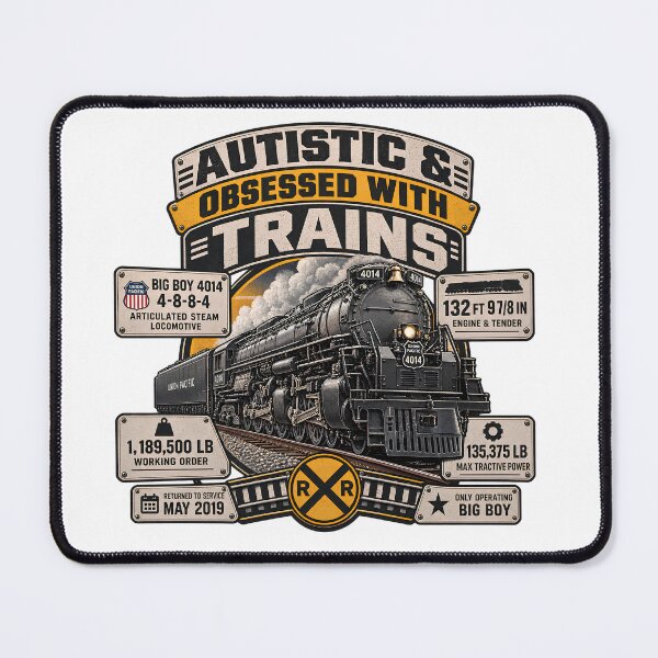 Item preview, Autistic And Obsessed With Trains - Big Boy 4014 Train Lover Autism designed and sold by Neurospicy Trolls.