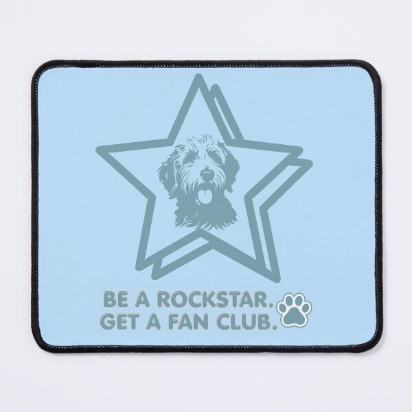Item preview, Be a Rockstar - Dog lover humor (blue) designed and sold by 247DesignStudio.