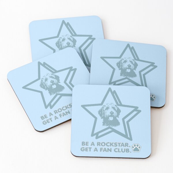 Item preview, Be a Rockstar - Dog lover humor (blue) designed and sold by 247DesignStudio.