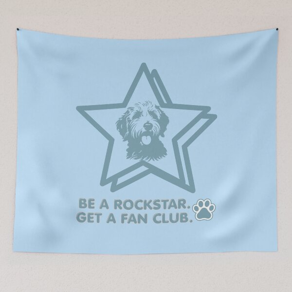 Item preview, Be a Rockstar - Dog lover humor (blue) designed and sold by 247DesignStudio.