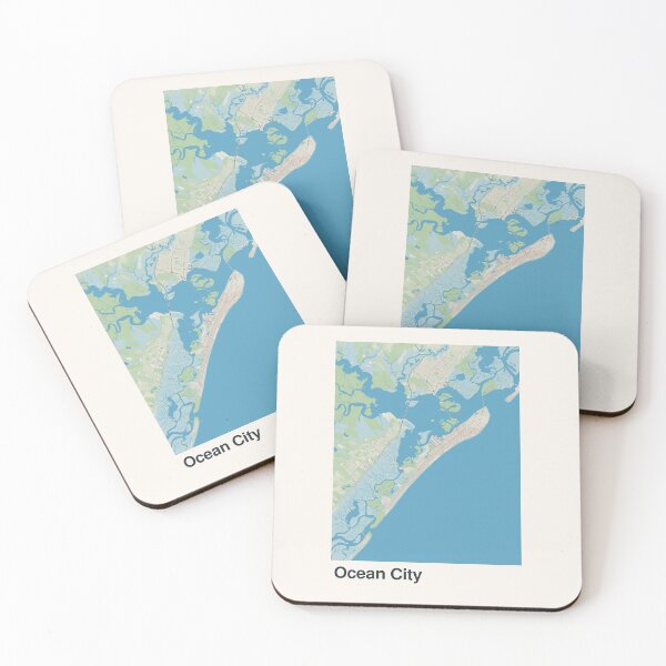 Item preview, Ocean City, New Jersey Minimalistic Map Art designed and sold by MapsNerd.