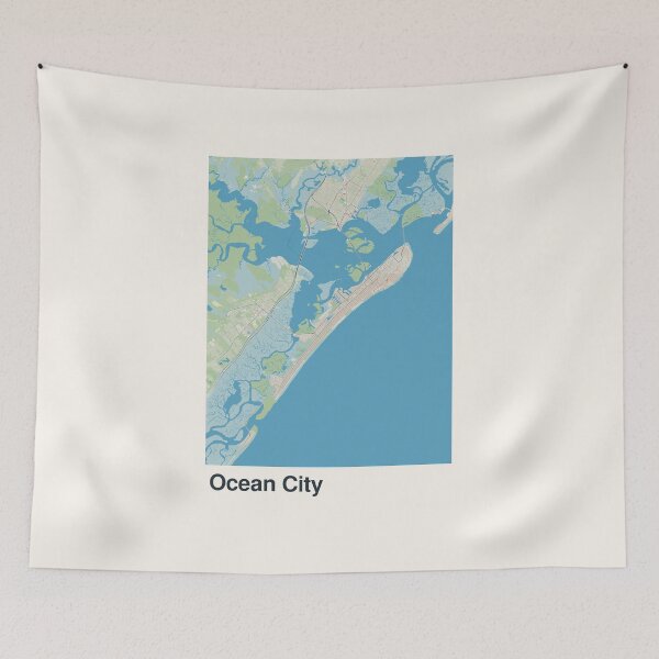Item preview, Ocean City, New Jersey Minimalistic Map Art designed and sold by MapsNerd.