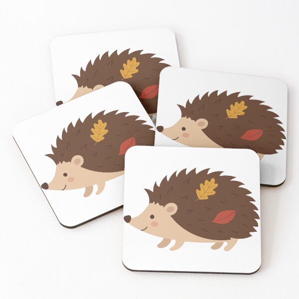 Item preview, Cute Autumn Hedgehog With Leaves  designed and sold by BetweenForms.
