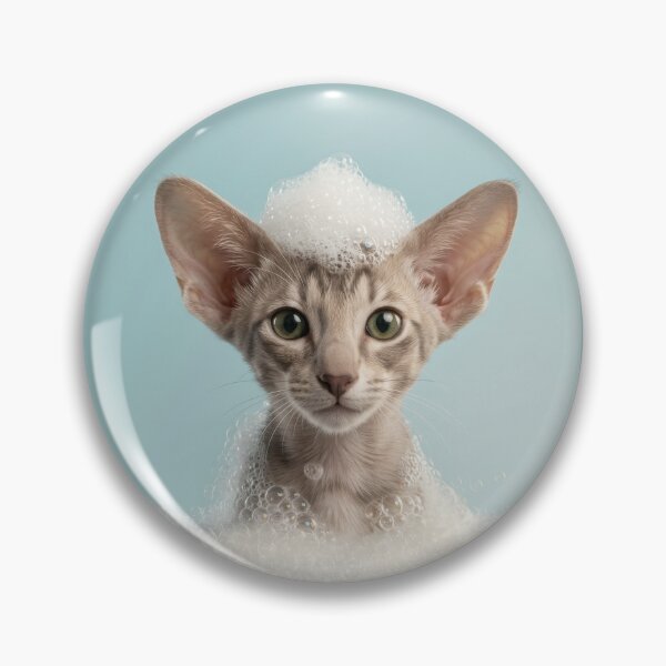 Item preview, Baby Oriental Shorthair Bubble Bath Nursery Bathroom Art designed and sold by LazyOwlStore.