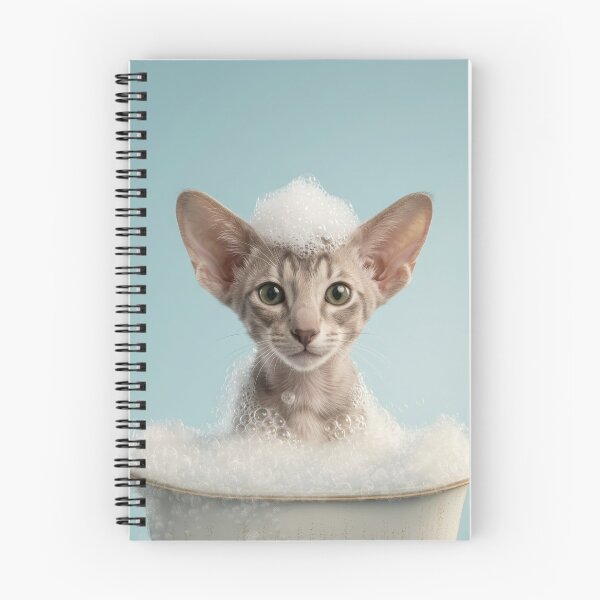 Item preview, Baby Oriental Shorthair Bubble Bath Nursery Bathroom Art designed and sold by LazyOwlStore.