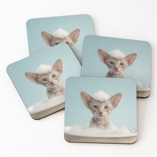 Item preview, Baby Oriental Shorthair Bubble Bath Nursery Bathroom Art designed and sold by LazyOwlStore.