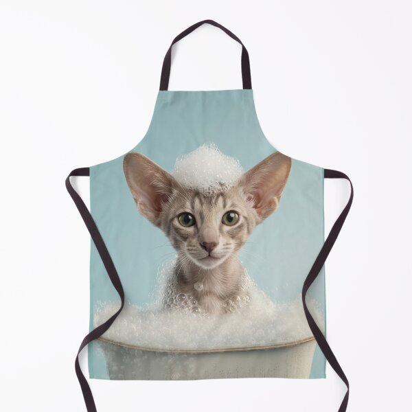 Item preview, Baby Oriental Shorthair Bubble Bath Nursery Bathroom Art designed and sold by LazyOwlStore.