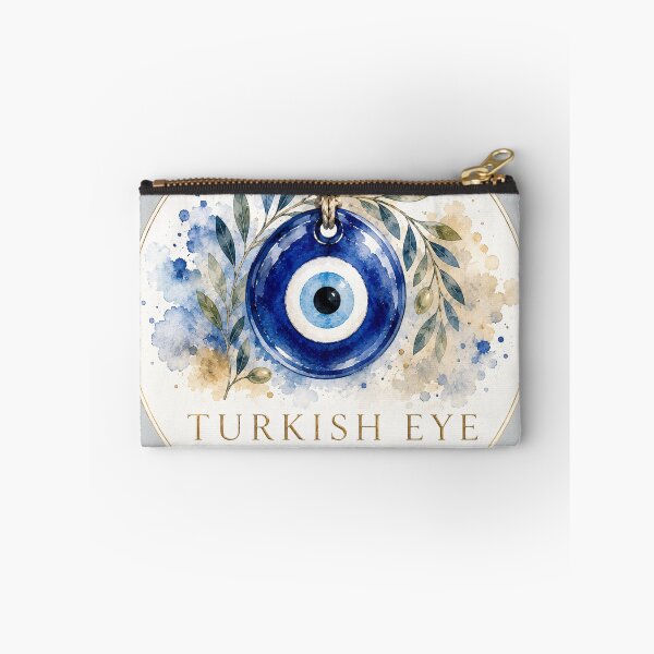 Item preview, Turkish Evil Eye Nazar Amulet Watercolor Protection Art designed and sold by GusiaTreasures.