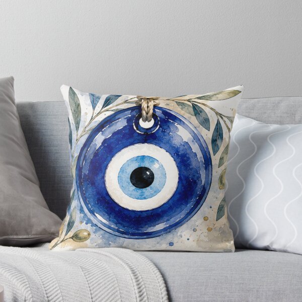 Item preview, Amuleto turco del mal de ojo Nazar, arte de protección en acuarela designed and sold by GusiaTreasures.