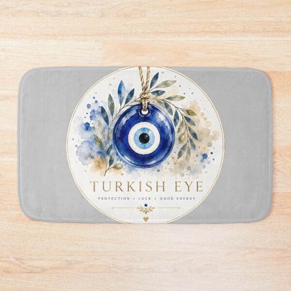 Item preview, Turkish Evil Eye Nazar Amulet Watercolor Protection Art designed and sold by GusiaTreasures.