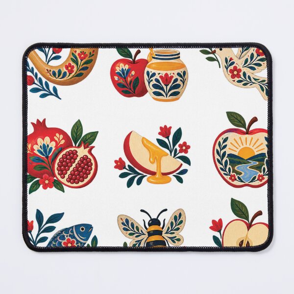 Item preview, Rosh Hashanah Folk Art Symbol Set designed and sold by Gold Turtle Lina.