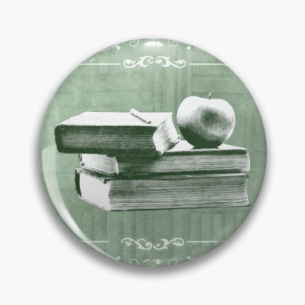 Item preview, Green Antique Books Stacked With Apple and Chalk designed and sold by Ghoul Enterprises.