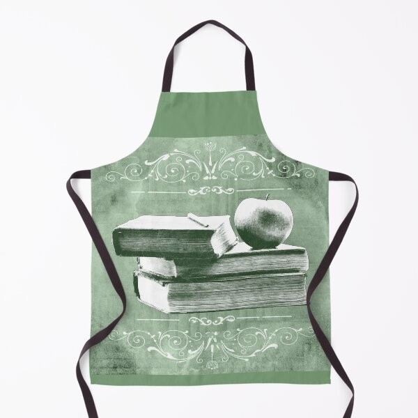 Item preview, Green Antique Books Stacked With Apple and Chalk designed and sold by Ghoul Enterprises.