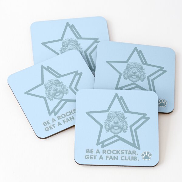 Item preview, Be a Rockstar - Boho Dog lover (blue) designed and sold by 247DesignStudio.