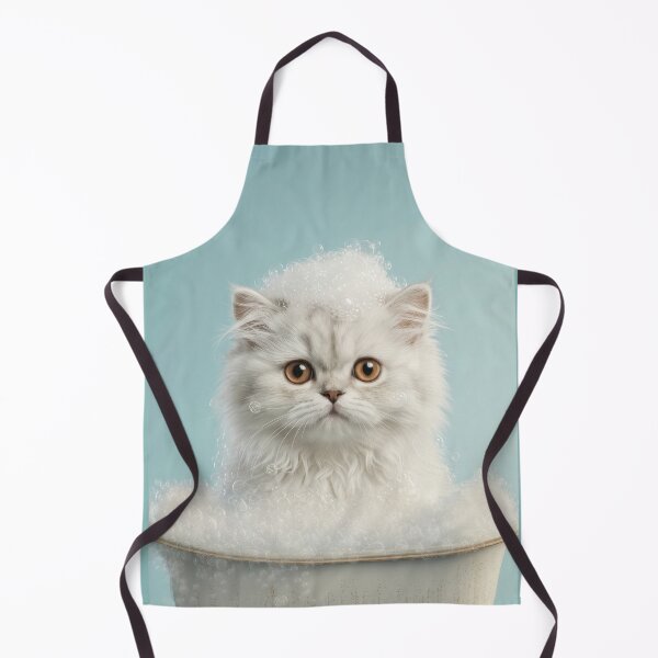 Item preview, Baby Persian Cat Bubble Bath Cute Nursery Bathroom Art designed and sold by LazyOwlStore.