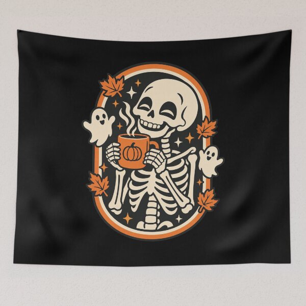 Item preview, Cute Skeleton Coffee Graphic Cozy Fall Latte designed and sold by Ridaelb.