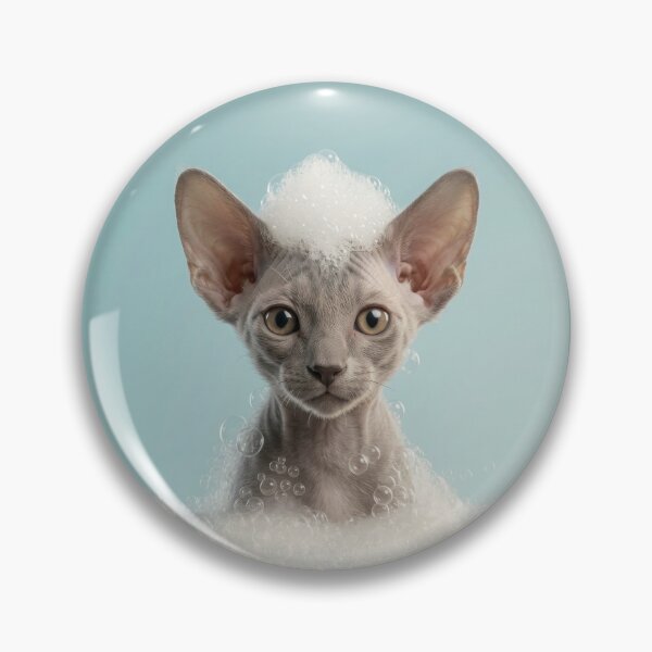 Item preview, Baby Peterbald Cat Bubble Bath Cute Nursery Bathroom Art designed and sold by LazyOwlStore.