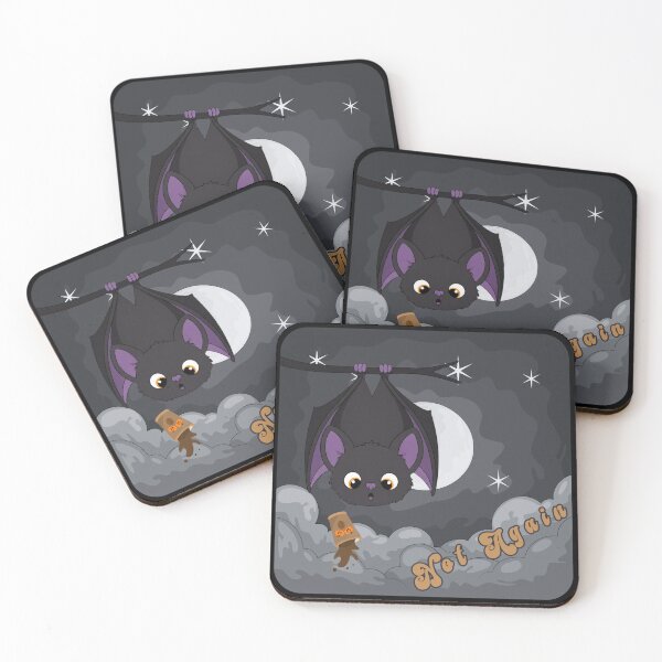 Item preview, Not Again - Funny Coffee Cute Halloween Bat designed and sold by tellia-kallisto.