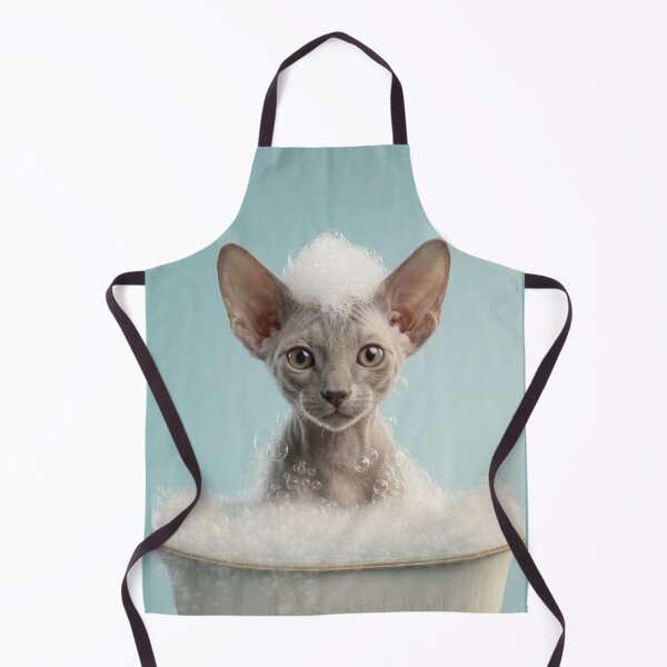 Item preview, Baby Peterbald Cat Bubble Bath Cute Nursery Bathroom Art designed and sold by LazyOwlStore.
