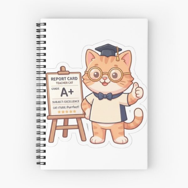 Item preview, eacher Cat Giving A Plus Grade designed and sold by PrintforDesign.