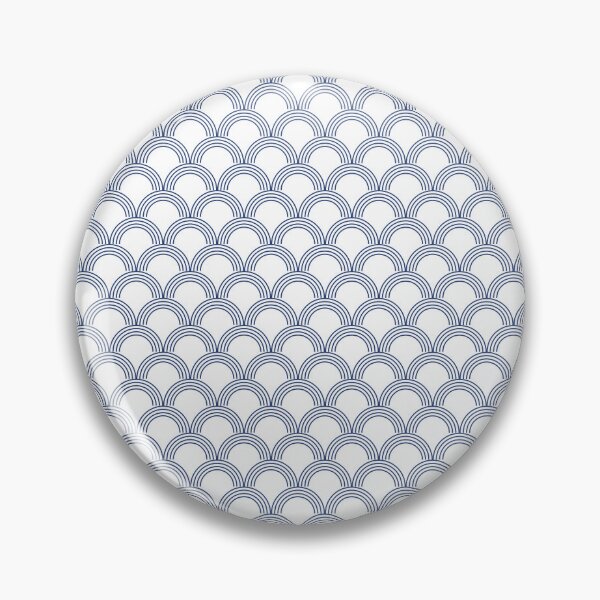 Aperçu de l'œuvre Motif vague japonais Seigaiha Design minimaliste indigo créée et vendue par Designsaurus.