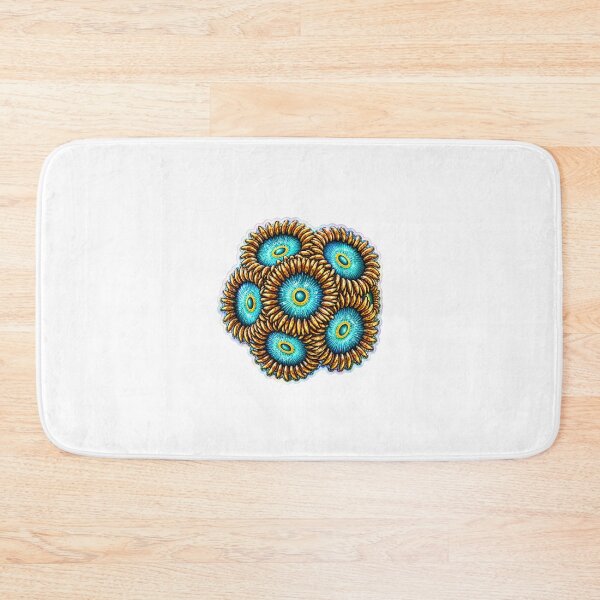 Item preview, Gold Zoanthid Colony Holographic Reef Coral Sticker designed and sold by KenworksDigital.