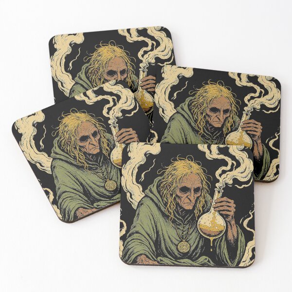 Item preview, Alchemist With Smoking Flask Print designed and sold by The Mellonaire.