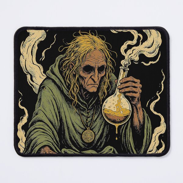 Item preview, Alchemist With Smoking Flask Print designed and sold by The Mellonaire.