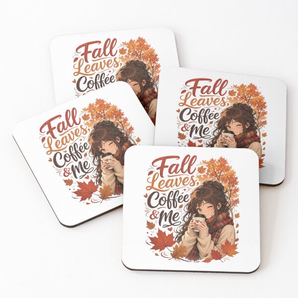 Item preview, Fall Leaves, Coffee & Me | Cute Fall Design for Women | Cozy Coffee Lover Gift designed and sold by PrintSparkDesigns.