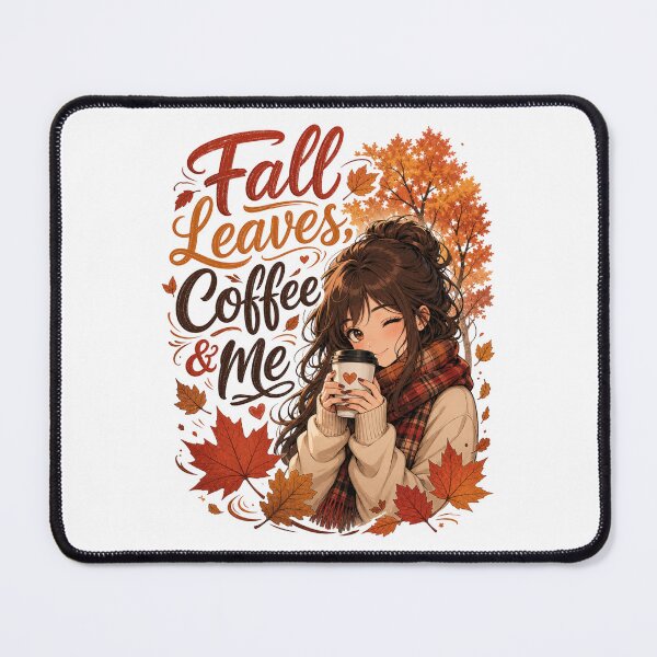 Item preview, Fall Leaves, Coffee & Me | Cute Fall Design for Women | Cozy Coffee Lover Gift designed and sold by PrintSparkDesigns.