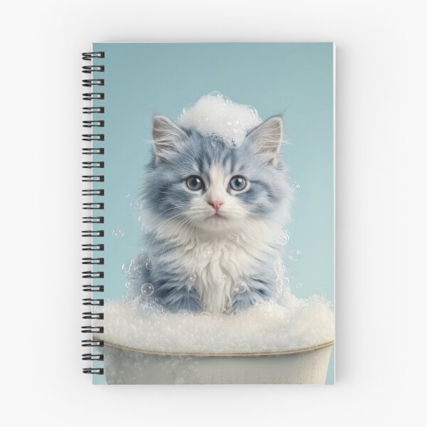 Item preview, Baby Ragamuffin Cat Bubble Bath Nursery Bathroom Art designed and sold by LazyOwlStore.