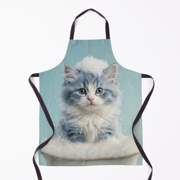 Item preview, Baby Ragamuffin Cat Bubble Bath Nursery Bathroom Art designed and sold by LazyOwlStore.
