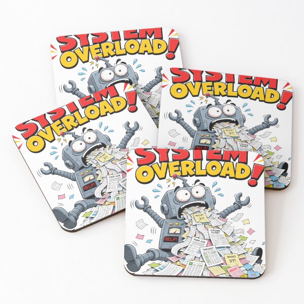 Item preview, System Overload | Funny Robot Paperwork Graphic Tee designed and sold by To Ni.